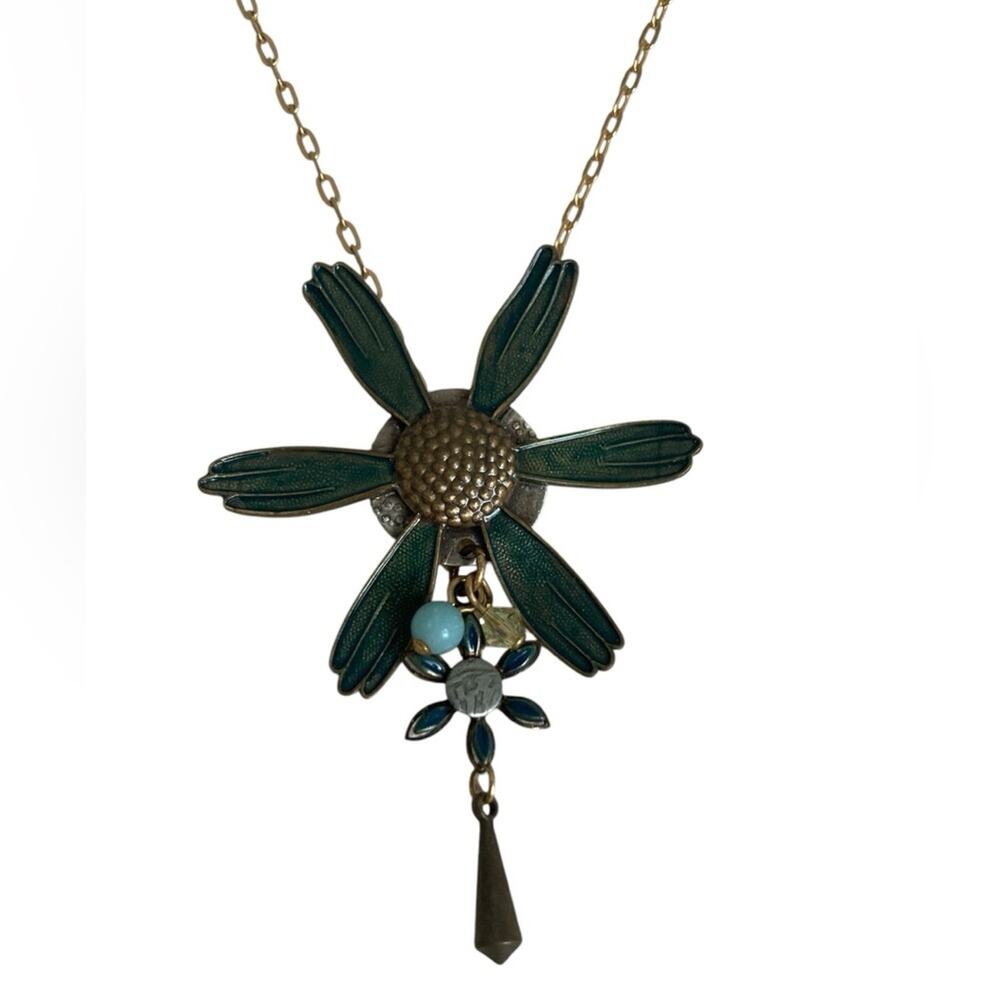 Vintage Y2K boho cottage fairy forest fairytale boutique dainty flower necklace